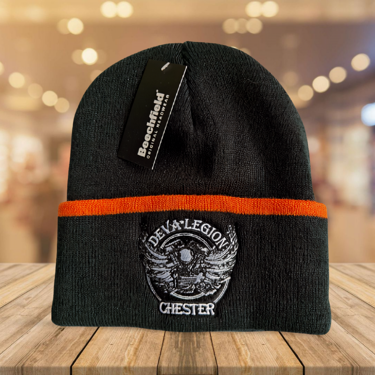 #022 A warm, comfortable Deva Legion woollen beanie designed for riders on and off the bike. One size fits all, with a soft knit finish and bold chapter branding. Perfect for cold‑weather rides, rally weekends, or everyday wear - practical, stylish, and proudly Deva.