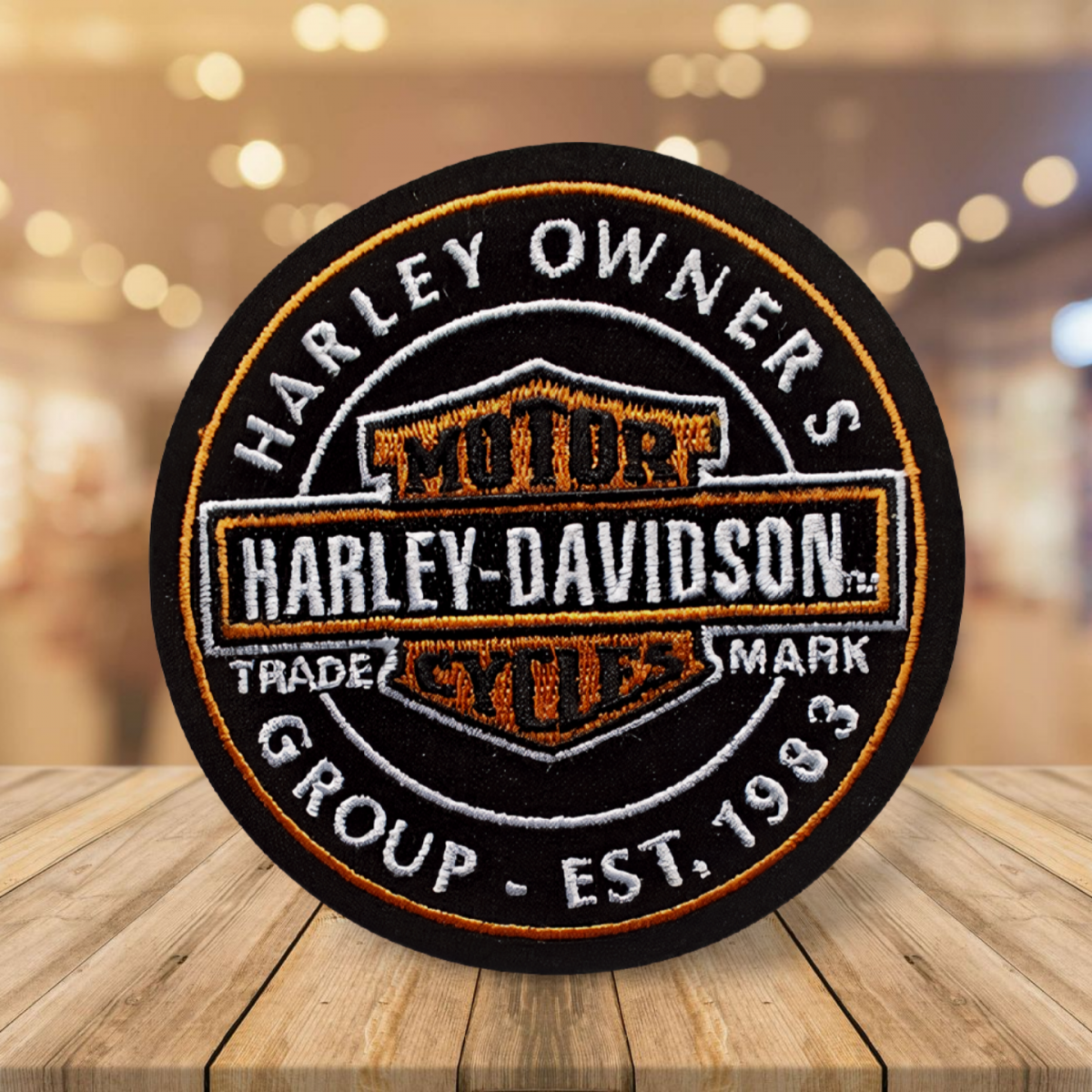 #028 A modern sew‑on H.O.G. patch crafted for riders seeking style, durable quality, iconic heritage, and a bold way to express their pride.